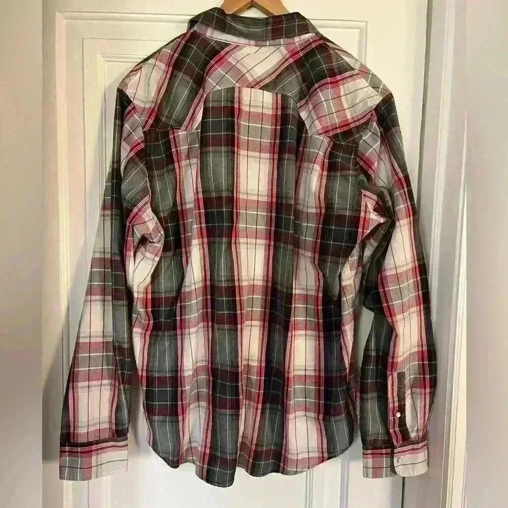 Levi’s Western Plaid Shirt - Men’s XL Pearl Snap Country Style Button down